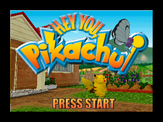 Hey You Pikachu title screen for Nintendo 64